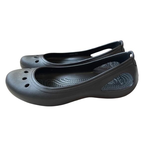 Crocs Kadee‎ Women's Black Flats Size 10 - Picture 3 of 6